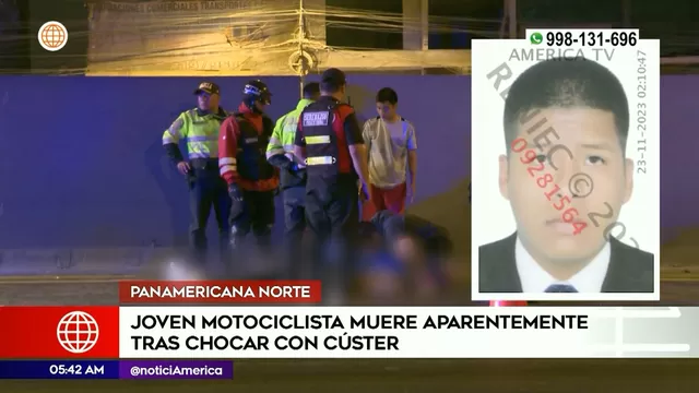 Panamericana Norte: Motociclista murió tras chocar con cúster