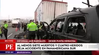 Panamericana Sur: Siete muertos y cuatro heridos deja accidente en Punta Hermosa