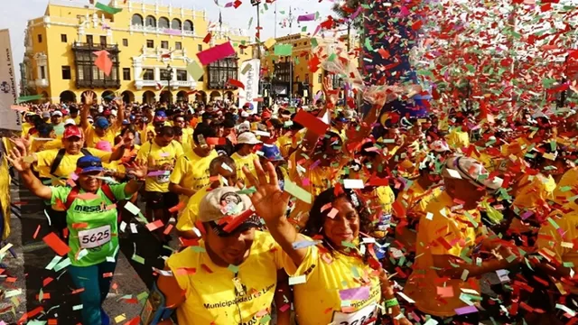 La maratón se llevó a cabo en el centro de Lima. Foto: Andina