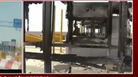 Paro de transportistas: Un grupo de manifestantes quemó módulos de peaje en Ica