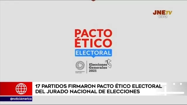 Pacto Ético Electoral: 17 partidos firmaron acuerdo del Jurado Nacional de Elecciones