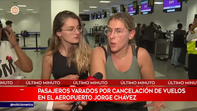 Pasajeros varados por cancelación de vuelos en Aeropuerto Jorge Chávez