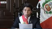 Pedro Castillo anuncia el cierre del Congreso