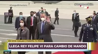 Pedro Castillo: Llega de rey Felipe VI para la ceremonia de cambio de mando