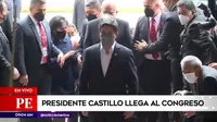 Pedro Castillo llegó al Congreso para reunirse con José Williams