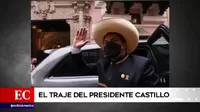 Pedro Castillo vistió un liqui liqui durante la ceremonia de juramentación