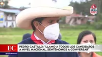 Pedro Castillo: "Llamo a todos los candidatos a nivel nacional, sentémonos a conversar"