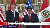 Pedro Castillo recibió a secretario de Estado de Estados Unidos
