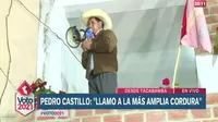 Pedro Castillo tras resultados de segunda vuelta a boca de urna: "Hay que mantener la calma"