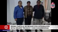 Pedro Castillo se reunió con integrantes de su equipo y congresistas