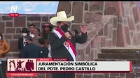 Pedro Castillo juró como presidente en acto simbólico en la Pampa de la Quinua 