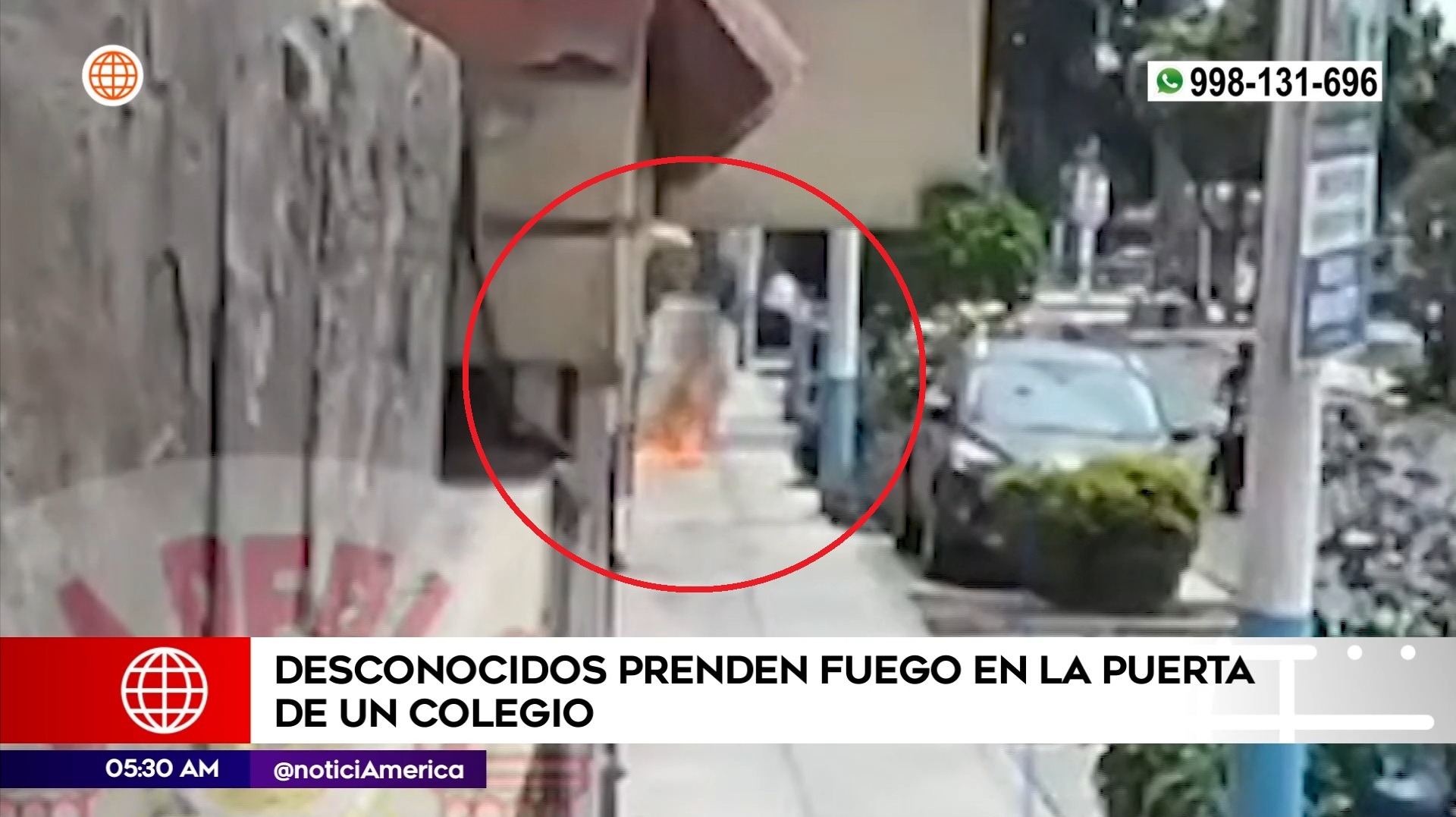Ataque a colegio en La Perla. Foto: América Noticias
