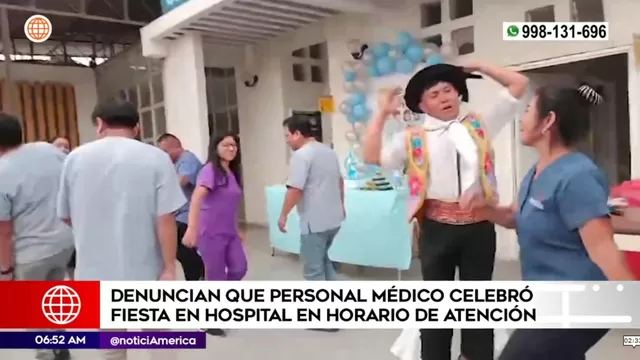Personal médico realizó celebración en hospital de Huaycán en plena hora de atención