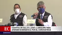 Comitiva de salud llegó a Arequipa para atender emergencia por el coronavirus