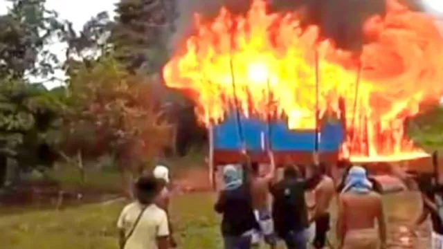 Petroperú denuncia que prendieron fuego cerca de tubería del Oleoducto Norperuano