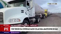 Pisco: Decenas de camiones cisterna esperan por tercer día consecutivo ser abastecidos con GLP