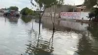Piura: Intensas lluvias inundan calles del distrito 26 de octubre 