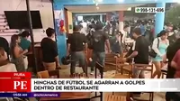Piura: Hinchas de fútbol se agarraron a golpes dentro de restaurante