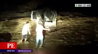 Piura: Hombre arriesgó su vida al intentar salvar su camión de huaico