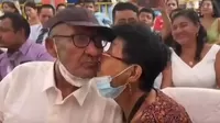 Pareja de abuelos se casan después de 56 años en matrimonio comunitario en Piura