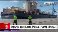 Piura: Policía incautó 100 kilos de droga en puerto de Paita