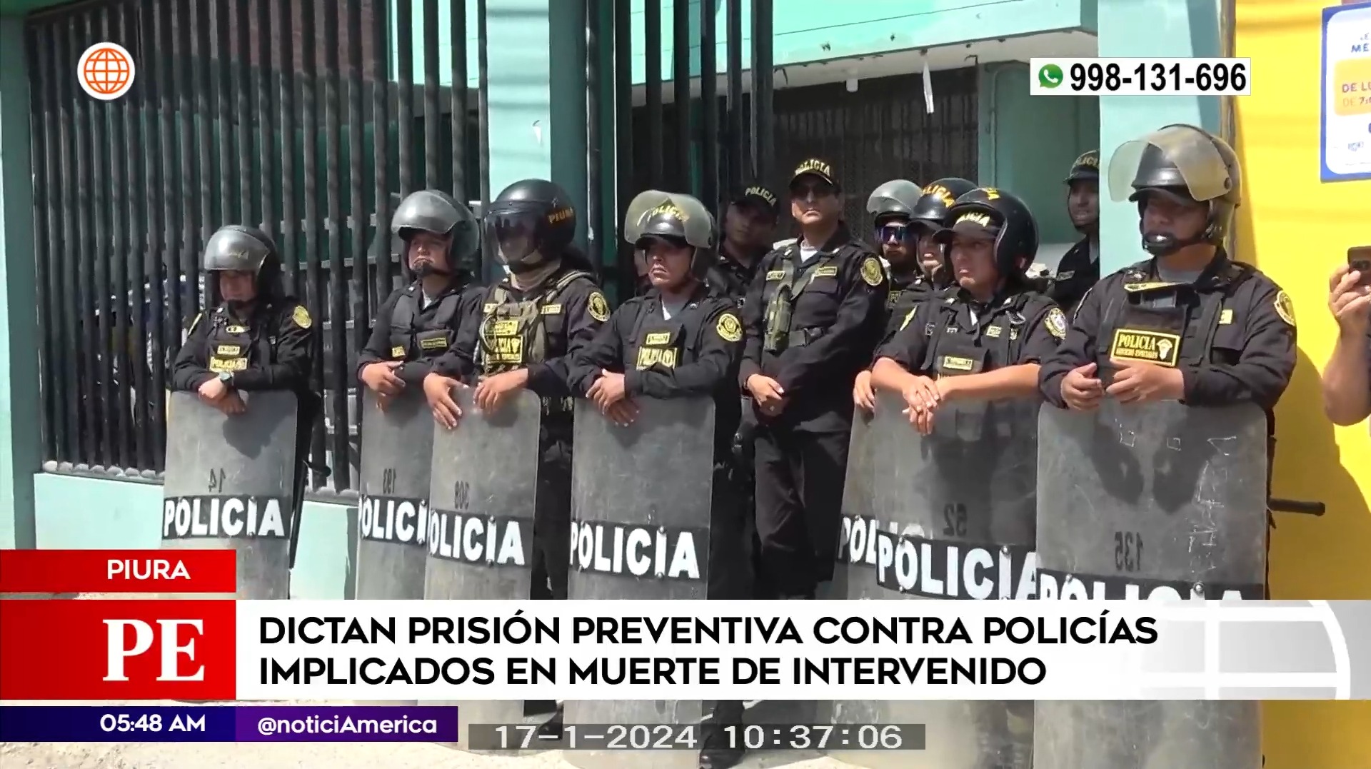 Prisión preventiva para policías en Piura. Foto: América Noticias