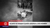 Piura: Sicarios graban asesinato de dos hombres en un parque