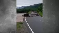 Vía Canchaque-Huancabamba en Piura quedó destruida