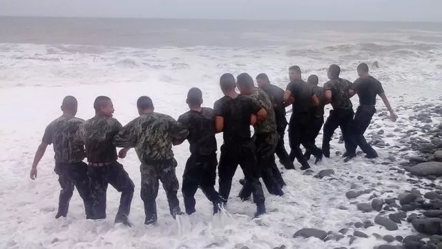 Militares ahogados en playa Marbella. Foto: Ojo