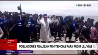 Pobladores de Puno realizaron penitencia por lluvias