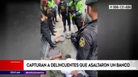 Policía captura a delincuentes que asaltaron un banco en avenida Venezuela