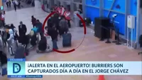 Policía capturía día a día a burriers en el aeropuerto Jorte Chávez