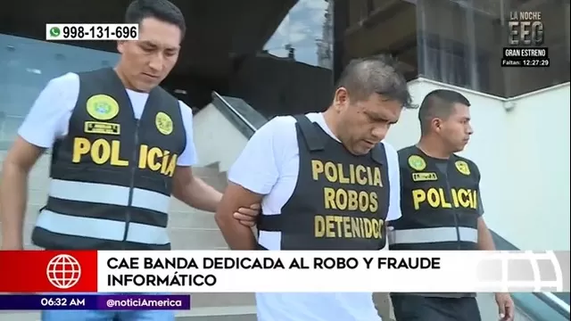 Policía detuvo a banda dedicada al robo y fraude informático