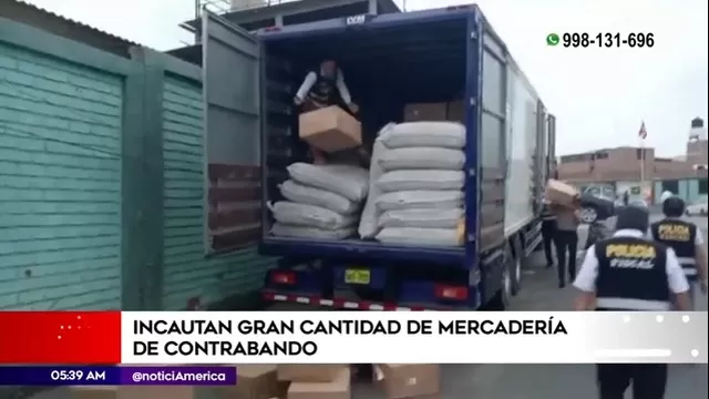 Policía incautó mercadería de contrabando valorizada en 15 millones de soles