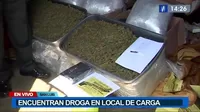 Policía Nacional encontró droga en local de carga en San Luis