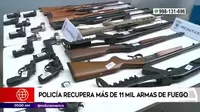 Policía recupera más de 11 mil armas de fuego