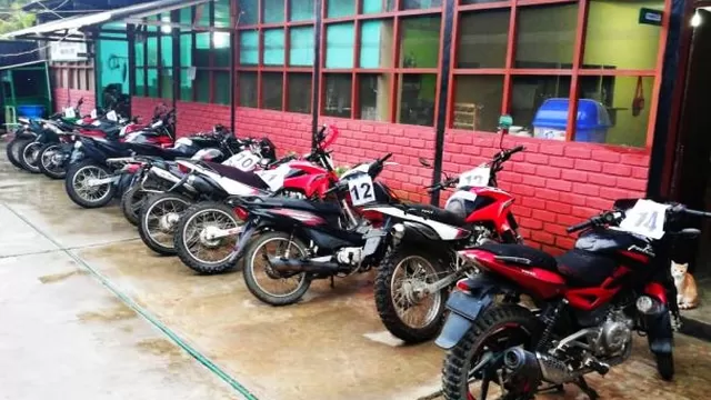 Policías del VRAEM recuperaron motocicletas y mototaxis. Foto: Mininter