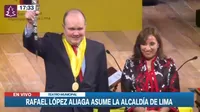 Presidenta Dina Boluarte acudió a la juramentación de López Aliaga como alcalde de Lima
