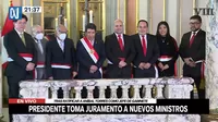 Presidente Castillo tomó juramento a los nuevos ministros