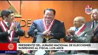 Presidente del Jurado Nacional de Elecciones suspendió a magistrado Luis Arce