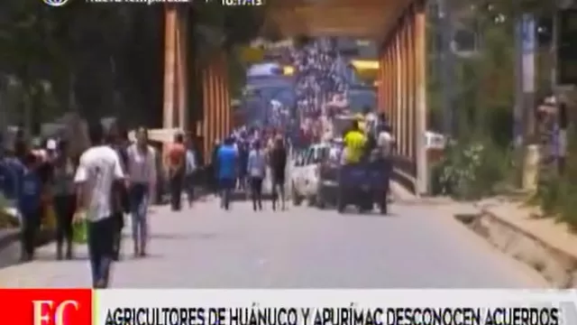 Productores de papa en Huánuco, Ayacucho y Apurímac siguen en protesta