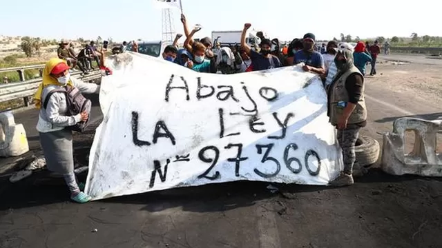 Los trabajadores señalaron que reciben un sueldo de S/ 39.10 por día / Foto: Archivo El Comercio