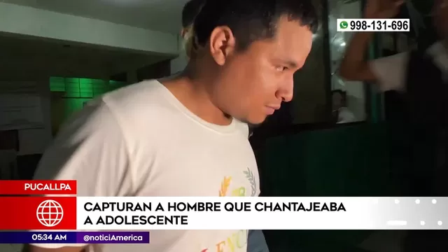 Pucallpa: Policía capturó a hombre que chantajeaba a adolescente