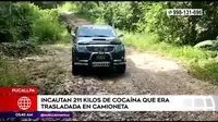 Pucallpa: Policía incautó 211 kilos de cocaína que era trasladada en camioneta
