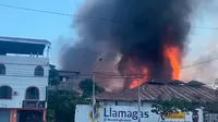 Pucallpa: Se reporta incendio en planta envasadora de gas
