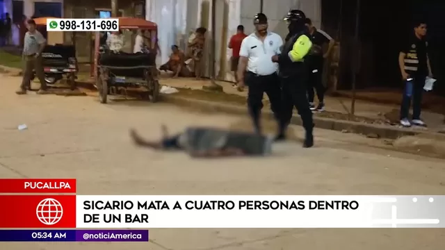 Pucallpa: Sicario mató a cuatro personas en un bar