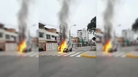 Pueblo Libre: Vehículo se incendió en plena calle