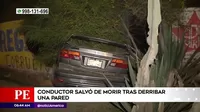 Puente Piedra: Conductor se salvó de morir tras derribar una pared