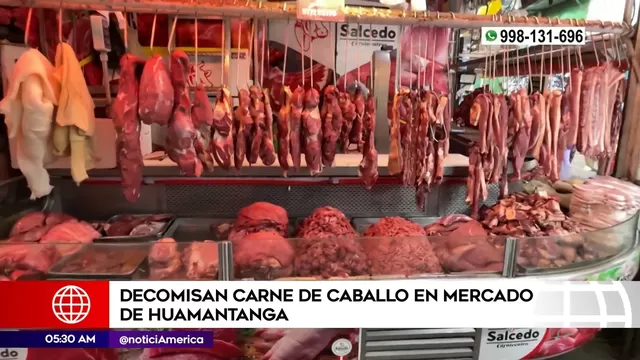 Puente Piedra: Decomisan carne de caballo en descomposición en Mercado Huamantanga