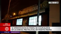 Puente Piedra: Intervienen a más de 15 personas en fiesta al interior de academia pre policial 